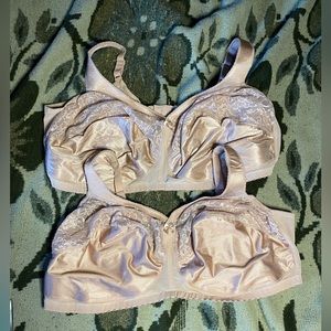 Two Glamorise Size 54G Wire-Free Bras With no Padding (Bundle)